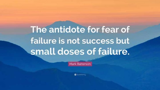 October's Here, Time to Deal with Fear of Failure!
